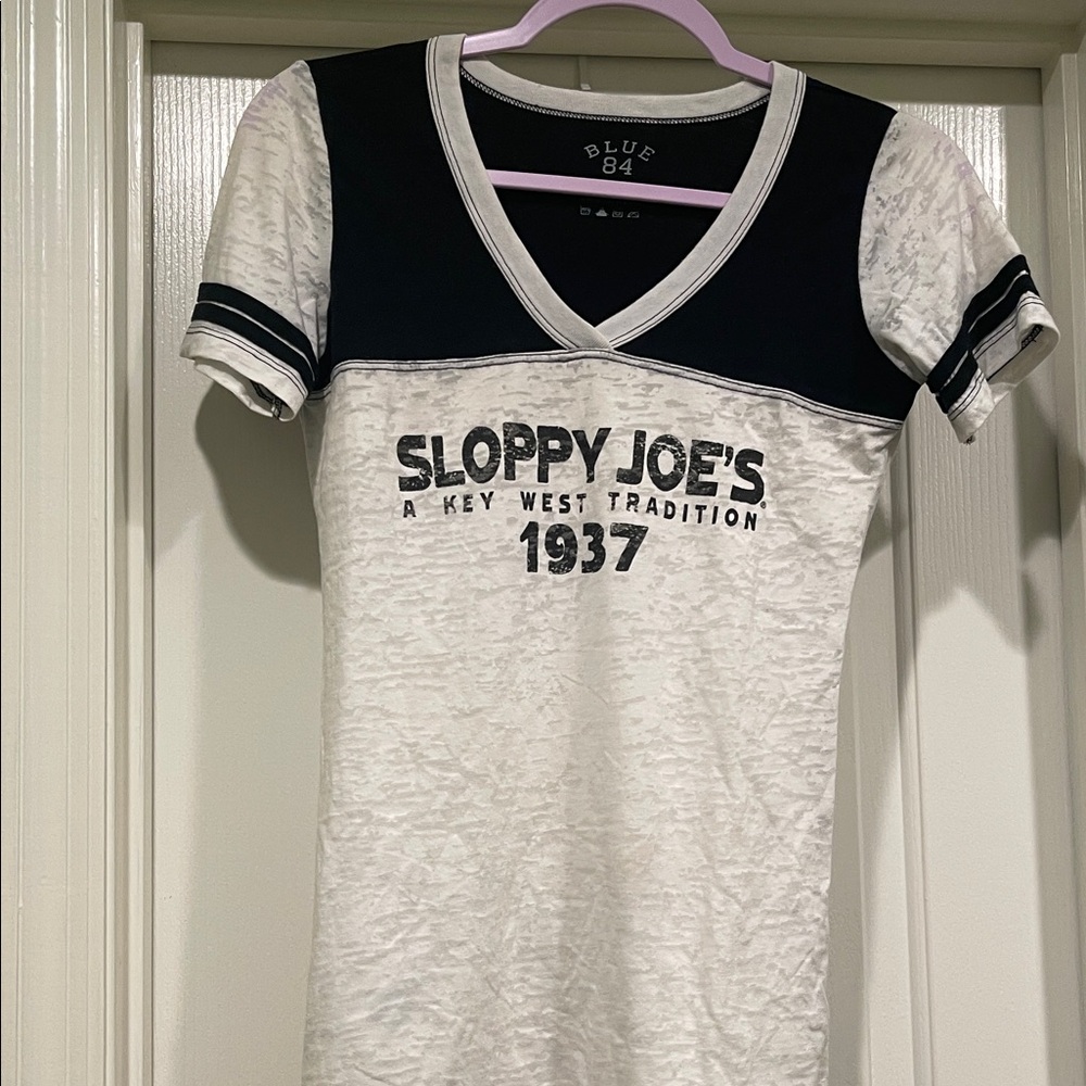 Blue 84 Black and White Sloppy Joe's Tee